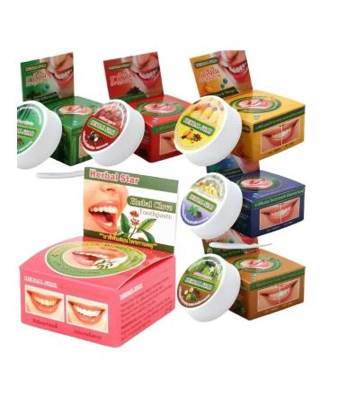 Herbal Star Set Thai herbal toothpaste whitening 6 pcs - Buy Online on GoSupps.com