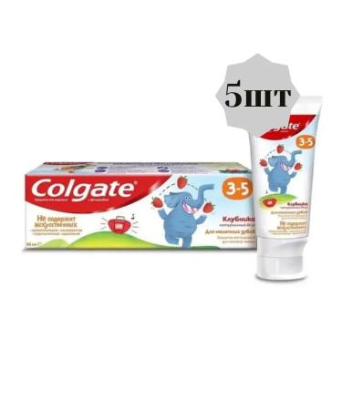 COLGATE Baby toothpaste with strawberry fluorine 60 ml 5pcs