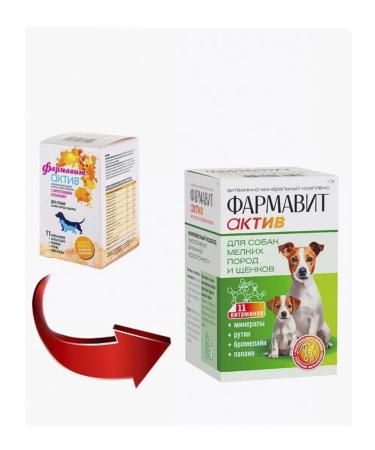 Farmavit Active B vitamins for dogs of small breeds and puppies 90t - Buy Online on GoSupps.com