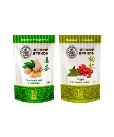 Black Dragon Green teas (with ginger) + oolun (with gerbs) 200 g