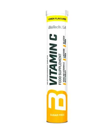 BioTechUSA Vitamin sparkling vitamin c lemon 20 tablets - Buy Online on GoSupps.com