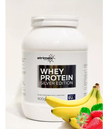 Strimex Protein Whey Protein Silver Edition 900g of strawberries-Banan - Buy Online on GoSupps.com