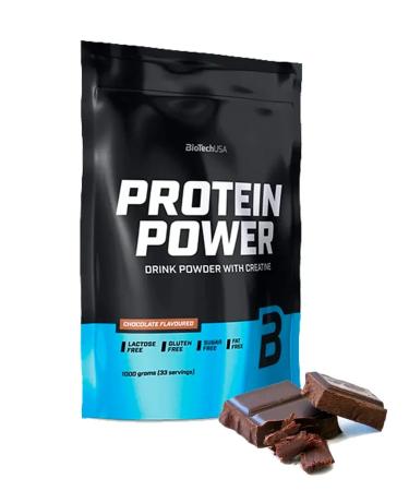 BioTechUSA Serum protein for the mass Protein Power 1kg Chocolate - Buy Online on GoSupps.com