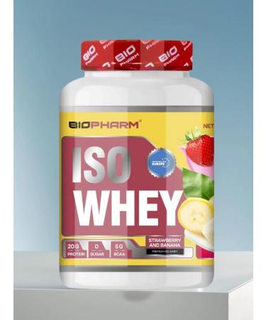 BioPharm Protein protein Premium ISO Whey Strawberries and Banana 1920