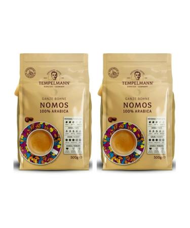 Coffee in the grains of TEMPELMANN NOMOS 500 g x 2 pcs - Buy Online on GoSupps.com