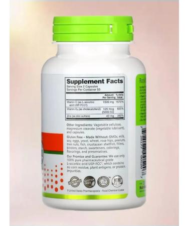 NutriBiotic Vitamins C + D3 + zinc complex - Buy Online on GoSupps.com