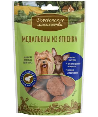 Country delicacies A treat for dogs of mini-rocks Medallions of the lamb 55 g.*10pcs - Buy Online on GoSupps.com