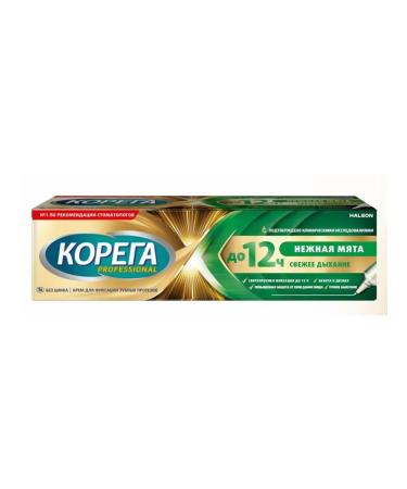 Korega Professional cream for fixing dentures delicate mint