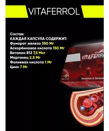 Evapharma Iron Fumarat + Vitamins and Minerals Complex Vitafer - Buy Online on GoSupps.com