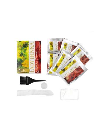 Lady Henna Hair dye based on henna Mahagoni 6x10 g - Buy Online on GoSupps.com