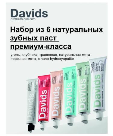 David's Toothpaste Set of natural dental pastes Davids USA (for a year)