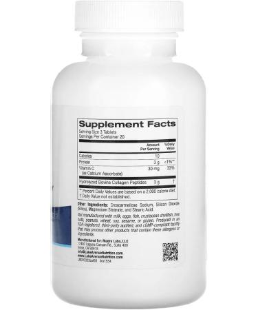 Lake Avenue Nutrition Collagen Type I & III 60 Tablets (collagen 1 and 3 types) - Buy Online on GoSupps.com