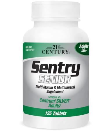 21st Century Sentry Senior 50+ 125 Tablets (vitamins for people 50+ years old)