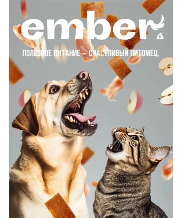 Ember Chicken chips with an apple 200g treats for dogs and cats - Buy Online on GoSupps.com