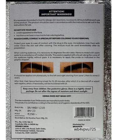 Bravista Henna for eyebrows and eyelashes naturally - black - Buy Online on GoSupps.com