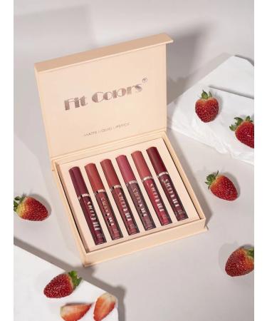 BONU COSMETICS A set of liquid matte lipsticks and lip glosses 6 pcs