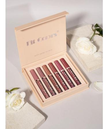 BONU COSMETICS A set of liquid matte lipsticks for lips 6 pcs