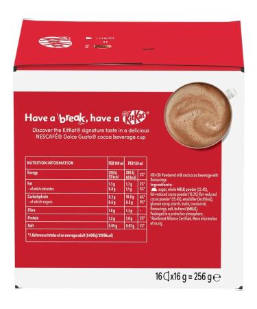Nescafe Dolce Gusto Coffee capsules Kit Kat (16 capsules) 3UP - Buy Online on GoSupps.com