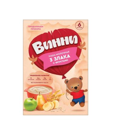 Winnie Milk 3 cereal with fruit from 6 months 200 g