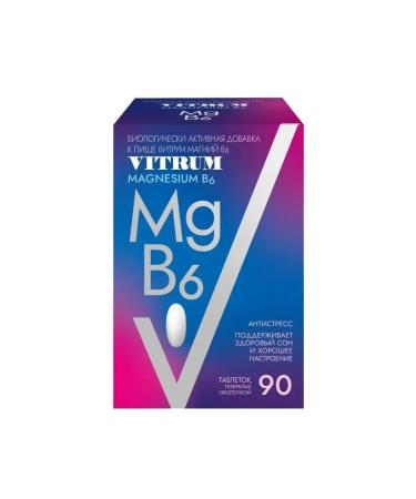 Vitrum Magnesium B6 Vitamins for the nervous system 90pcs - Buy Online on GoSupps.com