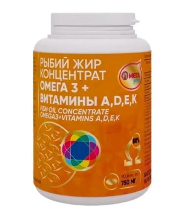 Fish oil Omega-3 + Vitamins A D E K 90 cap