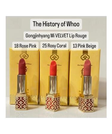 The History of Whoo Lipstick No25 Gongjinhyang Mi Velvet Lip Rounge - Buy Online on GoSupps.com