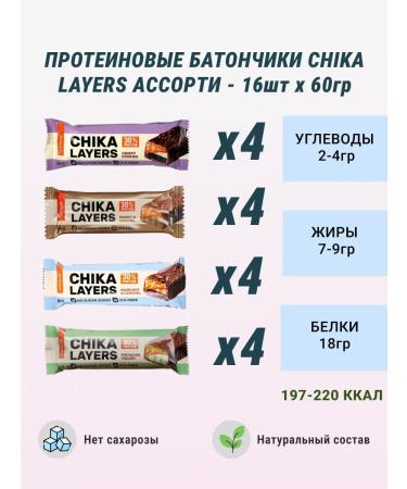 CHIKALAB Protein bars 16 different tastes - Chika Layers - Buy Online on GoSupps.com