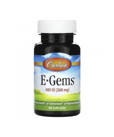 Carlson Vitamin E-GEMS 400 ME (268 mg) 60 capsules