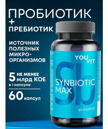 YOUVIT Sinbiotic max probiotics for intestines 60 capsules