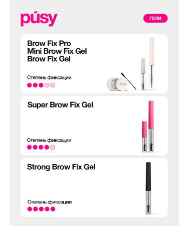 PUSY Mini eyebrows fixing persistent transparent 2.5 ml - Buy Online on GoSupps.com