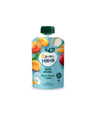 Frutonyanya Mashed apple apricot and cream from 6 months 90g 12pcs - Buy Online on GoSupps.com