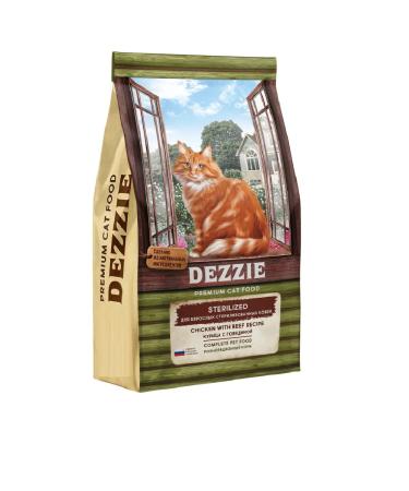 Dezzie Dry food for sterilized cats chicken with beef 2kg