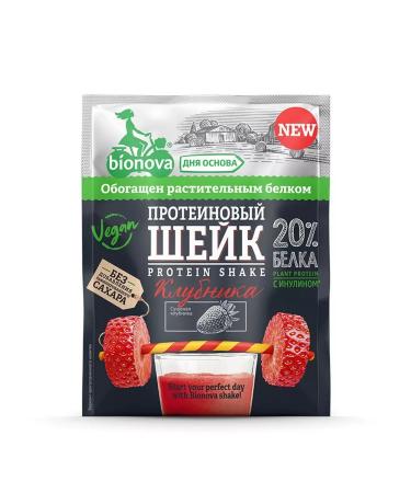 Bionova Protein neck with strawberries 14 pcs. 25 gr - Buy Online on GoSupps.com
