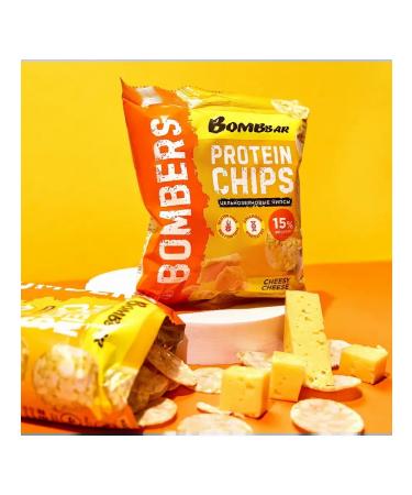 BombBar Protein chips cheese 50 g - Buy Online on GoSupps.com