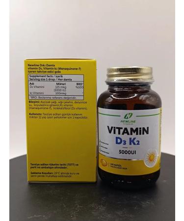 MarhStore D3K2 Vitamin 5000iu NewLine