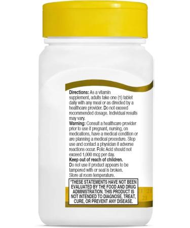 21st Century FOLIC ACID 800 MCG 180 Tablets (folic acid) - Buy Online on GoSupps.com