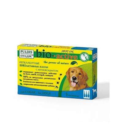 Puldis Drops on the withers of bio for dogs 3 pipettes