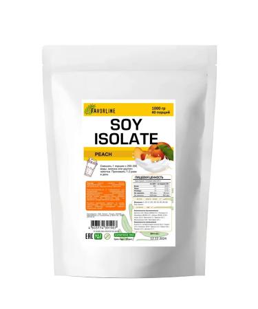 FAVORLINE Soy isolate soy protein 3x1000 g peach - Buy Online on GoSupps.com