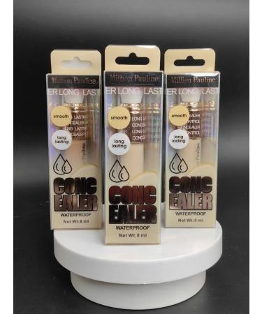 Cosmetics Face concealer with a brush in a row 3