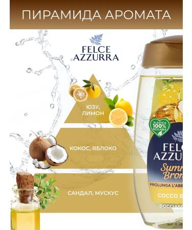 FELCE AZZURRA Summer coconut shower gel 250 ml - Buy Online on GoSupps.com