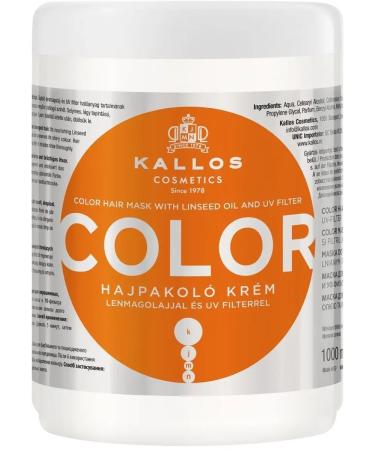 Kallos Cosmetics Color Mask to protect color and shine of hair 1l - Buy Online on GoSupps.com
