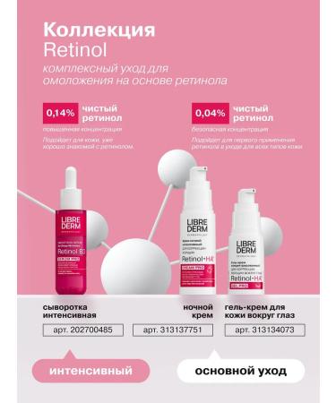 LIBREDERM Gel skin cream around the eyes Retinol Correction of wrinkles 15ml - Buy Online on GoSupps.com