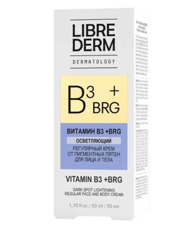LIBREDERM Libriderm BRG+vitamin B3 cream Creamlings Facial Faces and those 50ml - Buy Online on GoSupps.com