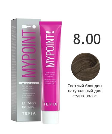 TEFIA Paint 8.00 Light blond natural for gray hair 60ml