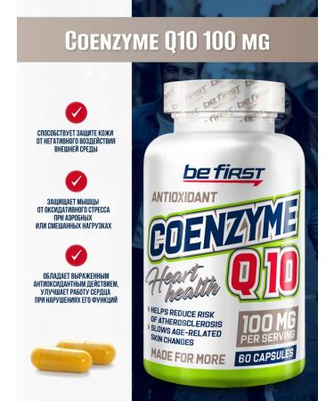 Be First Coenzyme Q10 Coenzyme KU 10 100 mg Klihinon 60 capsules - Buy Online on GoSupps.com