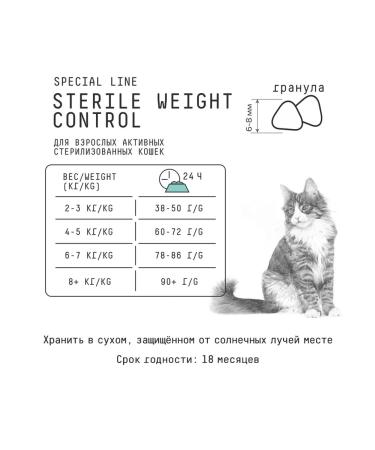 AJO Dry food for sterilized cats of weight control 1.5 kg - Buy Online on GoSupps.com