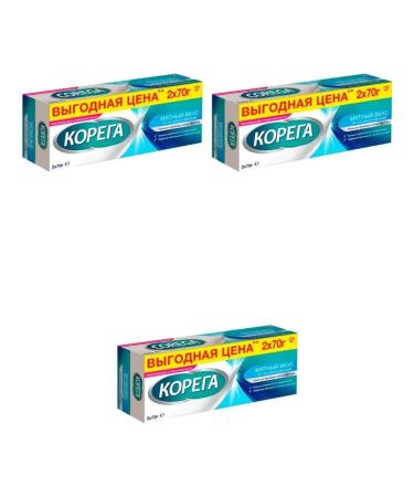 Korega Cream for fixing dentures mint taste 70.0 N2 3 pcs