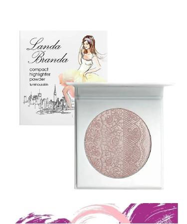 LANDA BRANDA Compact powder shining leather No. 52 Pink Pearls