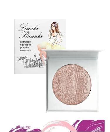 LANDA BRANDA Compact powder shining leather No. 53 Frosty Rose