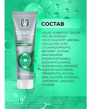 TISWELL Toothpaste from the bleeding deeen with fluorine and xilish - Buy Online on GoSupps.com